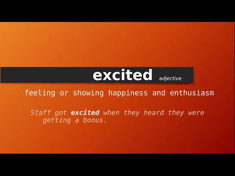 Excited đi với giới từ gì? Excited about, for, by, at hay over?