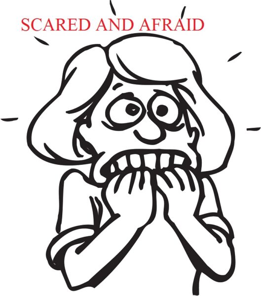 Afraid, scared hay frightened?